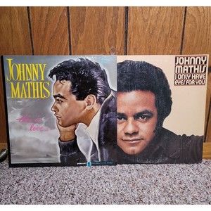 Lot of 2 Johnny Mathis LP Vinyl Records This Is Love & I Only Have Eyes For You